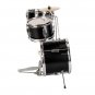 Glarry 13"x8" 3-Pieces Junior Kids Child Drum Set Kit Pedal Drum Stick Wrench Drum Stool Black
