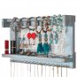 Jewelry Manager - Wall Mounted Jewelry Stand With Detachable Bracelet Bar, Shelf And 16 Hooks, Blue