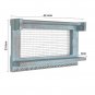 Jewelry Manager - Wall Mounted Jewelry Stand With Detachable Bracelet Bar, Shelf And 16 Hooks, Blue
