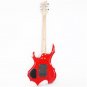 Glarry Flame Electric Guitar HSH Pickup Shaped Electric Guitar Pack Strap Picks Shake Cable Red