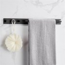 Strong Viscosity Adhesive Matte Black Towel Bar Holder Rack Robe Hook Kitchen Storage Rod Bathroom