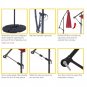 10 FT Solar LED Patio Outdoor Umbrella Hanging Cantilever Umbrella Offset Umbrella Easy - Burgundy