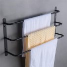 Stainless Steel Matte Black Bathroom Accessories Set Stagger Layers Towel Bar 17.72 inches Bars