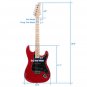 Stylish Electric Guitar with Black Pickguard Red