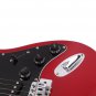 Stylish Electric Guitar with Black Pickguard Red