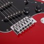 Stylish Electric Guitar with Black Pickguard Red