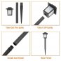 6pcs Waterproof Solar Torch Light Outdoor Decorative Lighting with Flickering Flames Auto On/Off
