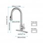 Single Handle High Arc Pull out Kitchen Faucet with Pull down Sprayer Stainless Steel Sink Faucet