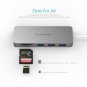 LENTION USB-C Multiport Hub with 3 USB 3.0 Ports, SD Card Reader, Micro SD Card Reader