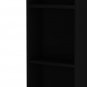 Standing 5 Compartments 1 Drawer 1 Door MDF Barber Cabinet Black and Red