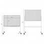 HV2613 Mobile Double-sided Whiteboard 60 * 90cm Horizontal and Vertical Adjustable