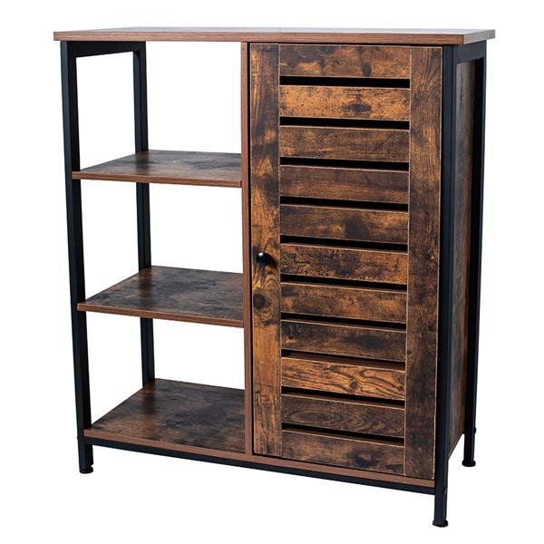 Storage Cabinet, Cupboard, Multipurpose Cabinet, 3 Open Shelves and Closed Compartments, for Kitchen
