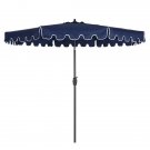 Outdoor Patio Umbrella 9-Feet Flap Market Table Umbrella 8 Sturdy Ribs with Push Button Tilt