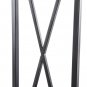 Triamine Board Cross Iron Frame Porch Table Sofa Side Table Reddish Brown Wood Grain