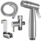 Stainless Steel Baby Cloth Diaper Sprayer, Hand held Bidet Spray for Toilet with Brushed Nickel