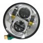 5.75" 40W 8-LED 6000K White Light IP67 Waterproof LED Headlight for Vehicles Black