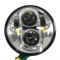 5.75" 40W 8-LED 6000K White Light IP67 Waterproof LED Headlight for Vehicles Black