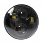 5.75" 40W 8-LED 6000K White Light IP67 Waterproof LED Headlight for Vehicles Black