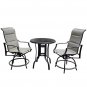 Outdoor Patio Furniture Bar High Swivel Chairs,2 Pcs,Suitable For Yard,Backyard And Garden