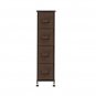 Narrow Dresser, Vertical Storage Unit With 4 Fabric Drawers, Metal Frame, Slim Storage Tower, 7.9"