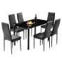 135*70*75CM DA154 Simple Round Tube Table Leg Table Black