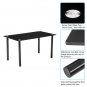 135*70*75CM DA154 Simple Round Tube Table Leg Table Black