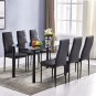 135*70*75CM DA154 Simple Round Tube Table Leg Table Black