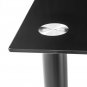 135*70*75CM DA154 Simple Round Tube Table Leg Table Black