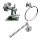 High Quality Rustproof 304 Stainless Steel Brushed Silver Polishing Bathroom Accessories Set Robe