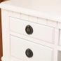 Dresser Three-Fold Square Mirror Drawers Roman Column Table/Stool White