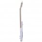 Novice Flame Shaped Electric Guitar HSH Pickup Bag Strap Paddle Rocker Cable Wrench Tool White