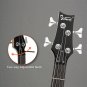 Glarry GIB Electric Bass Guitar Full Size 4 String Sunset Color