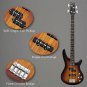 Glarry GIB Electric Bass Guitar Full Size 4 String Sunset Color