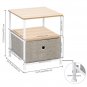 Nightstand 1-Drawer Shelf Storage- Bedside Furniture & Accent End Table Chest For Home, Bedroom