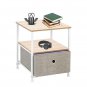 Nightstand 1-Drawer Shelf Storage- Bedside Furniture & Accent End Table Chest For Home, Bedroom