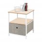 Nightstand 1-Drawer Shelf Storage- Bedside Furniture & Accent End Table Chest For Home, Bedroom