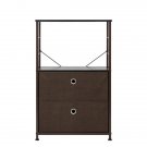 Nightstand 2-Drawer Shelf Storage - Bedside Furniture & Accent End Table Chest For Home, Bedroom