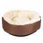 Pet Dog Cat Bed Warm Soft Nest Round Brown