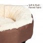 Pet Dog Cat Bed Warm Soft Nest Round Brown