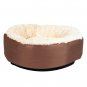 Pet Dog Cat Bed Warm Soft Nest Round Brown