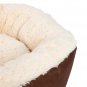 Pet Dog Cat Bed Warm Soft Nest Round Brown