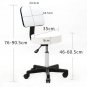 Round Shape Plastic Adjustable Salon Stool with Back White