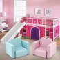 Children Sofa Multi-Functional Sofa Table and Chair Set Pink