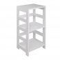 Wooden Bookshelf Rack 3 Tier Bookcase Shelf Storage Organizer, White Color