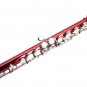 Cupronickel C 16 Closed Holes Concert Band Flute Red