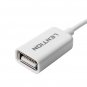 LENTION OTG Data Cable for Data Sharing and Storage, Micro USB Male to USB Female PVC Cable (White)