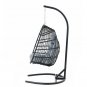 Swing Chair Hanging Chair Cushion with Steel Support Frame Wicker Hanging Egg Basket Seat for Home
