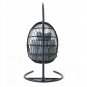 Swing Chair Hanging Chair Cushion with Steel Support Frame Wicker Hanging Egg Basket Seat for Home