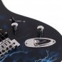 Glarry Electric Guitar GST-E Double Pickup Bag Strap Paddle Rocker Cable Wrench Tool White