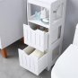 Three-Layer Two-Drawer Shelf Pvc(31.5 x 30.5 x 85)cm